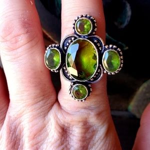 ***Sale*** New Peridot Silver Ring.